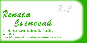 renata csincsak business card