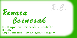 renata csincsak business card